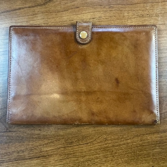 Vintage Old Travel Wallet Gold Lettering Passport Landing Card Luggage Ticket - Picture 2 of 15